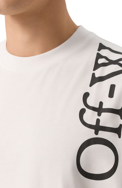 Хлопковая футболка OFF-WHITE, арт. 0MAA120F26JER0101, фото 5