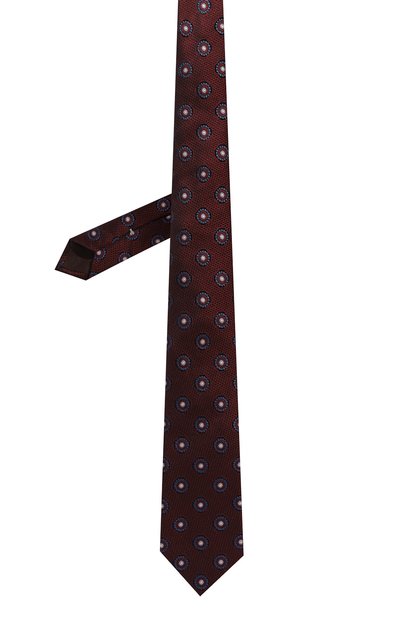 Шелковый галстук CANALI бордового цвета по цене 16950 руб., арт. 18/HJ03784, фото 3 Шелковый галстук CANALI, арт. 18/HJ03784, фото 3
