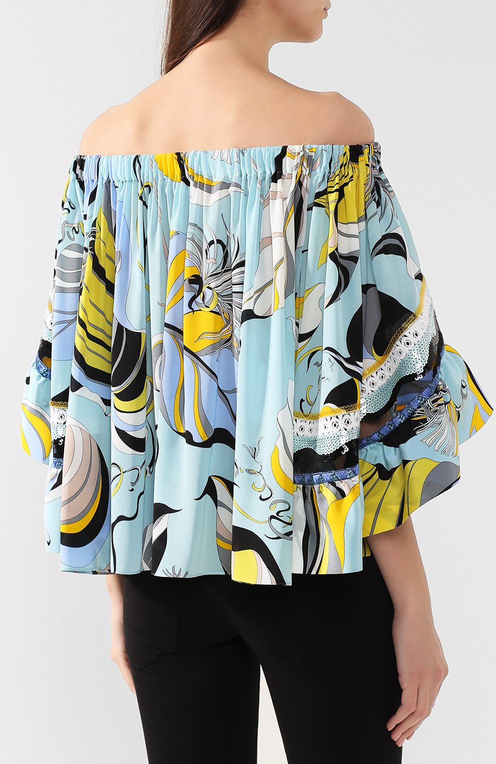 Шелковый топ EMILIO PUCCI, арт. 9ERM75/9E723, фото 4