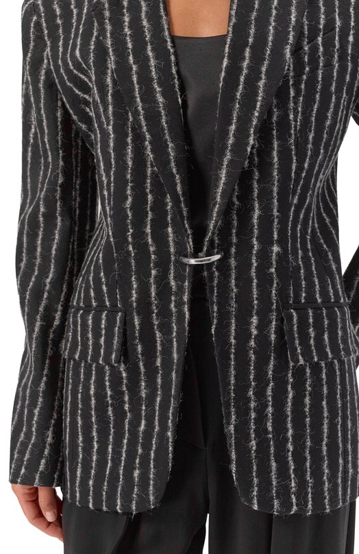 Шерстяной жакет Mugler 25F1VE0472198 Чёрно-белый  25F1VE0472198 Фото 5