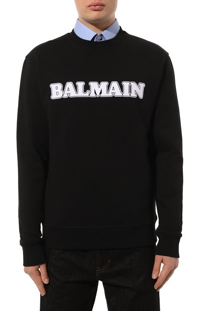 Хлопковый свитшот BALMAIN, арт. BH0JQ040BC53, фото 3