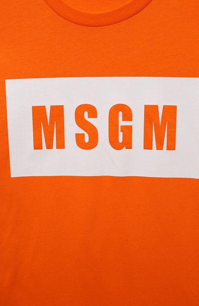 Хлопковая футболка MSGM KIDS, арт. F3MSJUTH009, фото 3