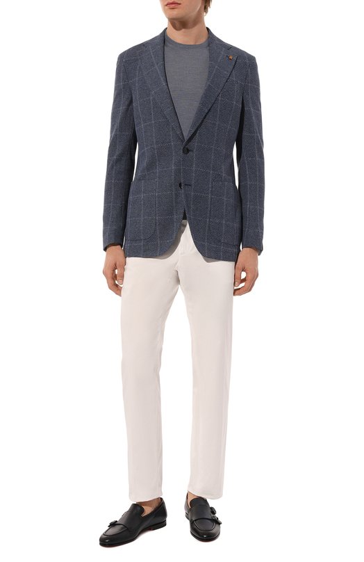Хлопковый пиджак Sartoria Latorre JEF74/JF062 Синий  JEF74/JF062 Фото 2