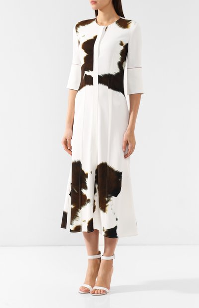 Платье с принтом VICTORIA BECKHAM, арт. DR MID 6711 PSS19 D1 CADY C0W PRINT, фото 3