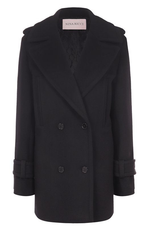 Пальто из шерсти и кашемира Nina Ricci 25ACMA013/WV0325 Чёрный 25ACMA013/WV0325