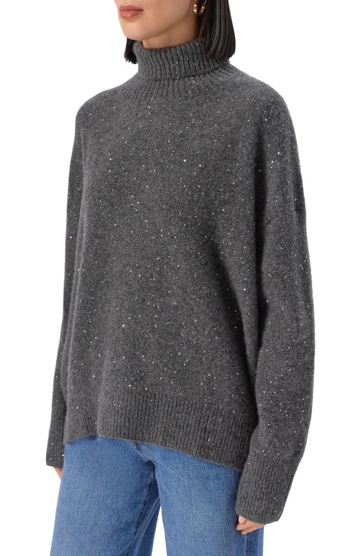 Свитер из кашемира и хлопка Addicted NY102-1 Серый  NY102-1 Фото 3