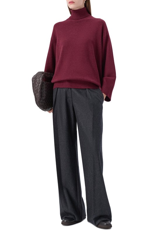 Шерстяные брюки Brunello Cucinelli M038PP9106 Серый  M038PP9106 Фото 2