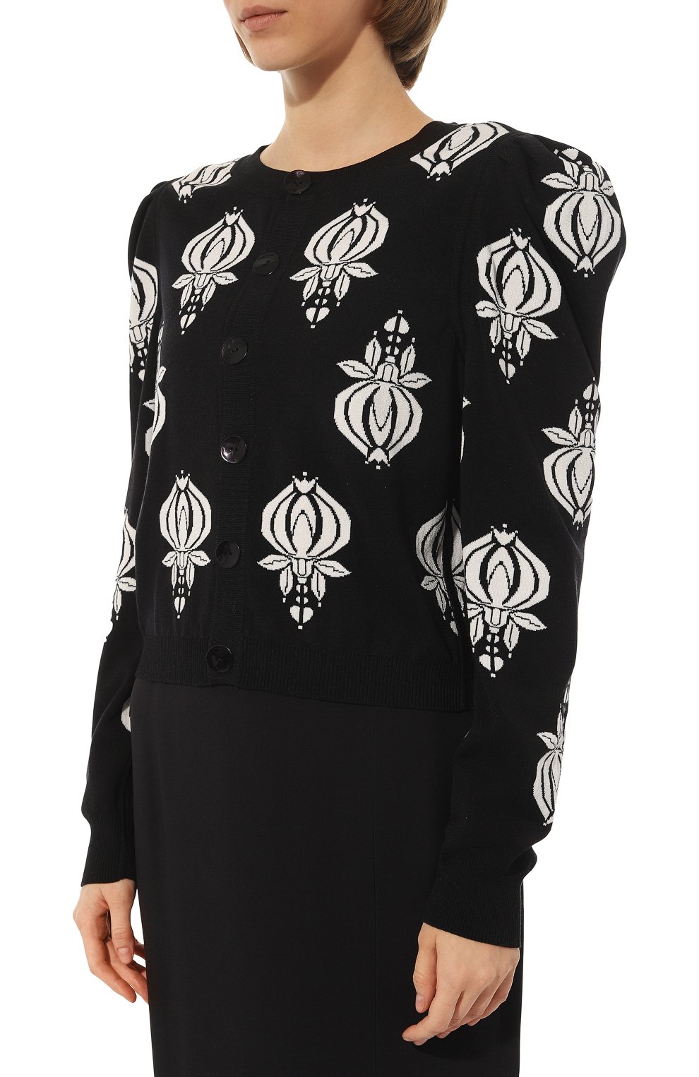 Двусторонний кардиган FREEAGE черно-белого цвета по цене 64000 руб., арт. S23.JK042M.6070.111, фото 6 Двусторонний кардиган FREEAGE, арт. S23.JK042M.6070.111, фото 6