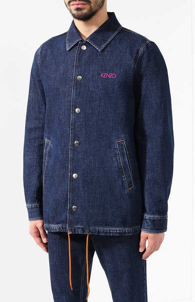 Джинсовая куртка KENZO темно-синего цвета по цене 54250 руб., арт. 50U5012FB, фото 3 Джинсовая куртка KENZO, арт. 50U5012FB, фото 3