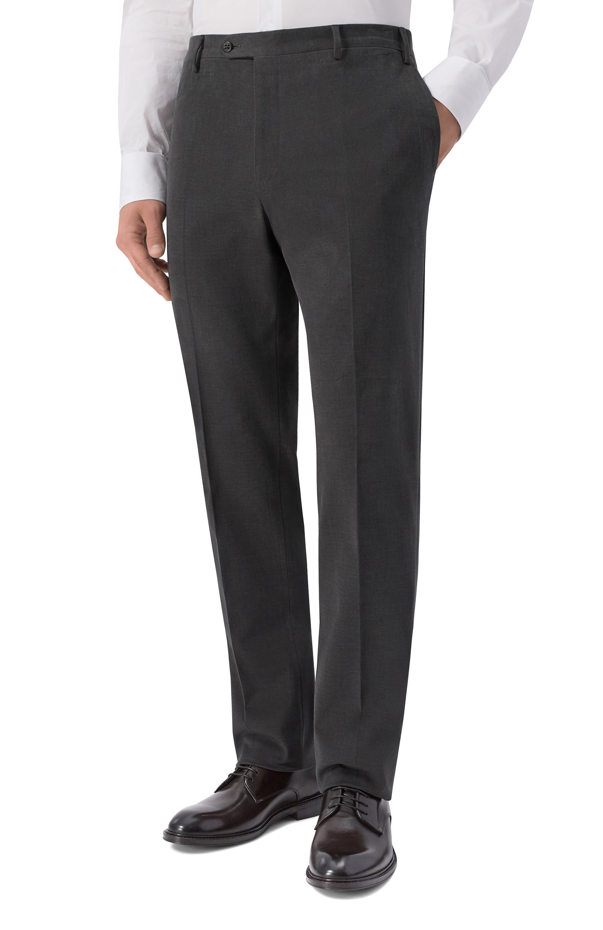Хлопковые брюки CORNELIANI темно-серого цвета по цене 48050 руб., арт. 284B01/2A18503, фото 3 Хлопковые брюки CORNELIANI, арт. 284B01/2A18503, фото 3