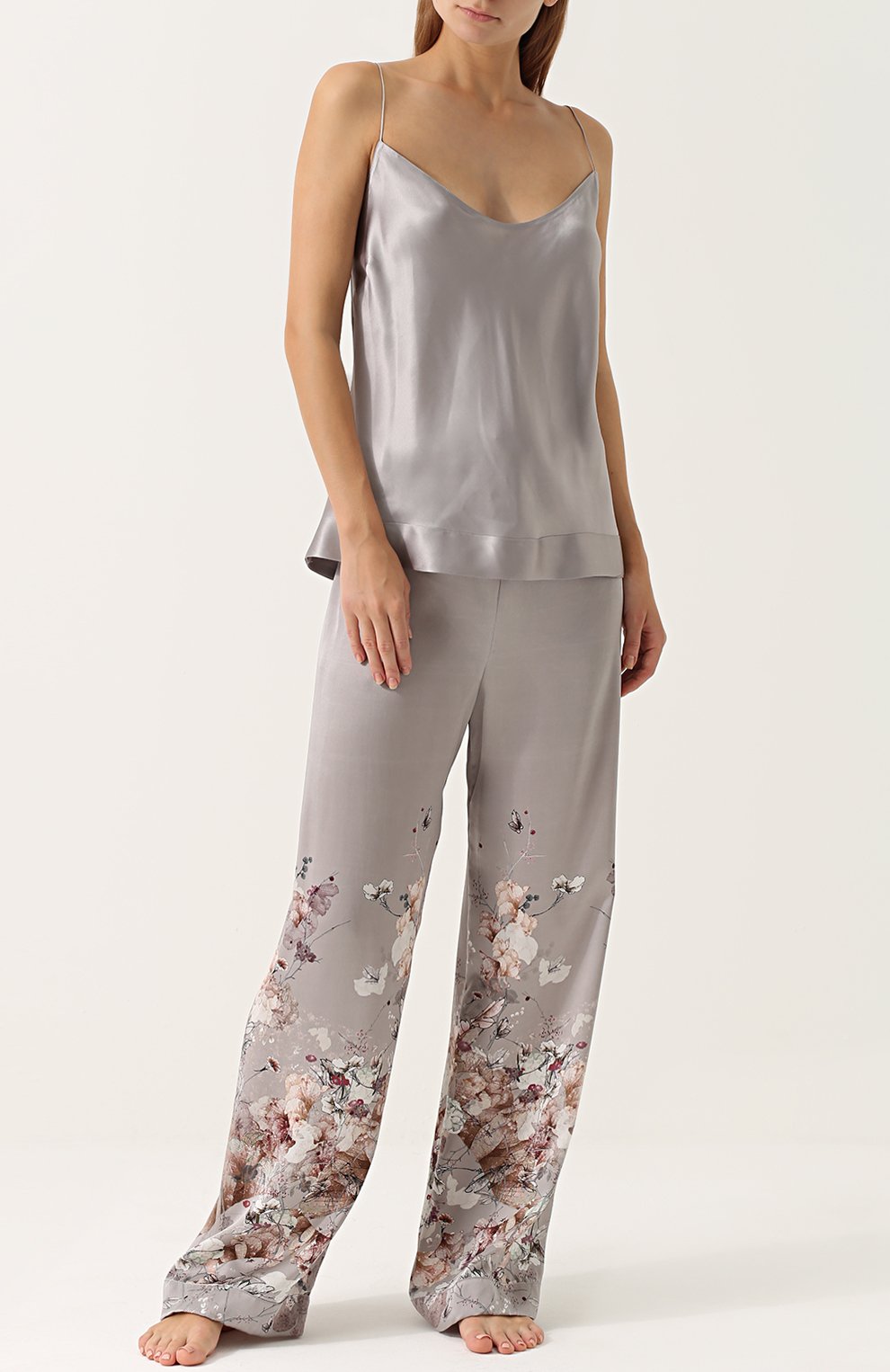 Шелковый топ на тонких бретельках MENG, арт. 9-BEA, фото 2