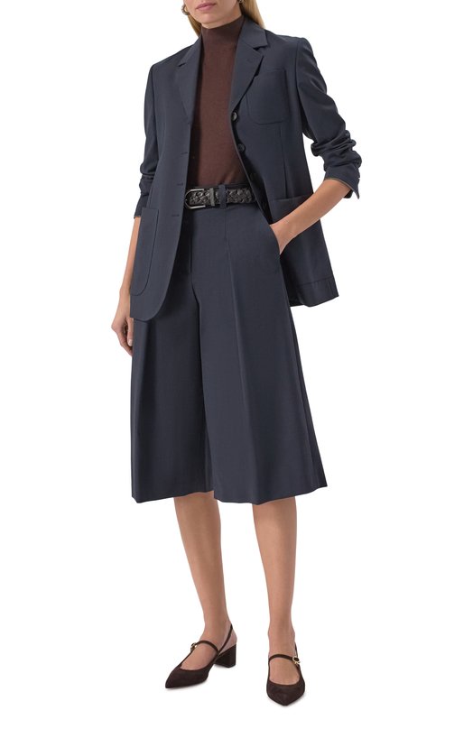 Водолазка из кашемира и шелка Brunello Cucinelli M13800004P Коричневый  M13800004P Фото 2