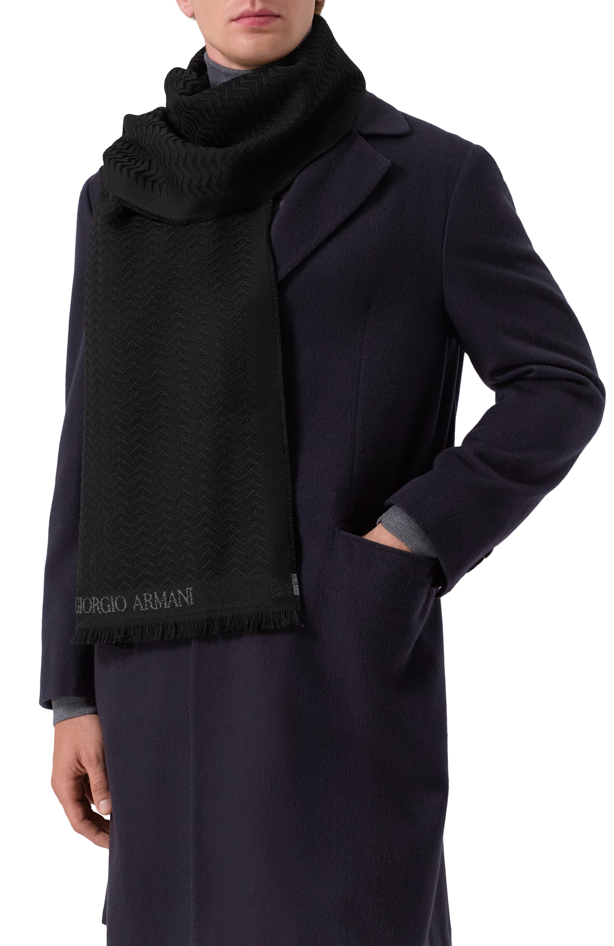 Шерстяной шарф GIORGIO ARMANI, арт. GM001841/AF18587, фото 2
