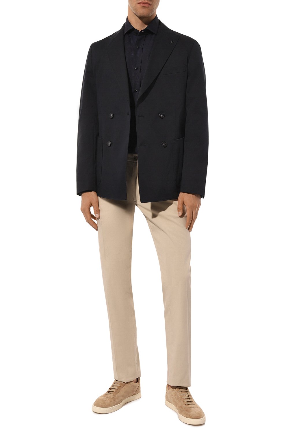 Рубашка из хлопка и льна BRUNELLO CUCINELLI, арт. MM6631718P, фото 2