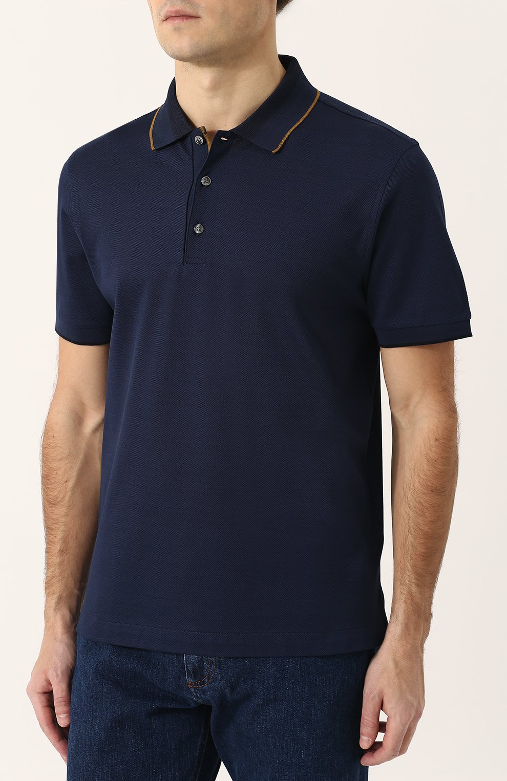 Хлопковое поло BRIONI, арт. UJ6R0L/P7620, фото 3