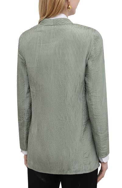 Шелковый жакет GIORGIO ARMANI светло-зеленого цвета по цене 371500 руб., арт. 1SHGG0KR/T029C, фото 4 Шелковый жакет GIORGIO ARMANI, арт. 1SHGG0KR/T029C, фото 4