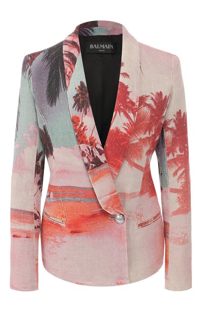 Женский льняной жакет BALMAIN, арт. RF17480/I036