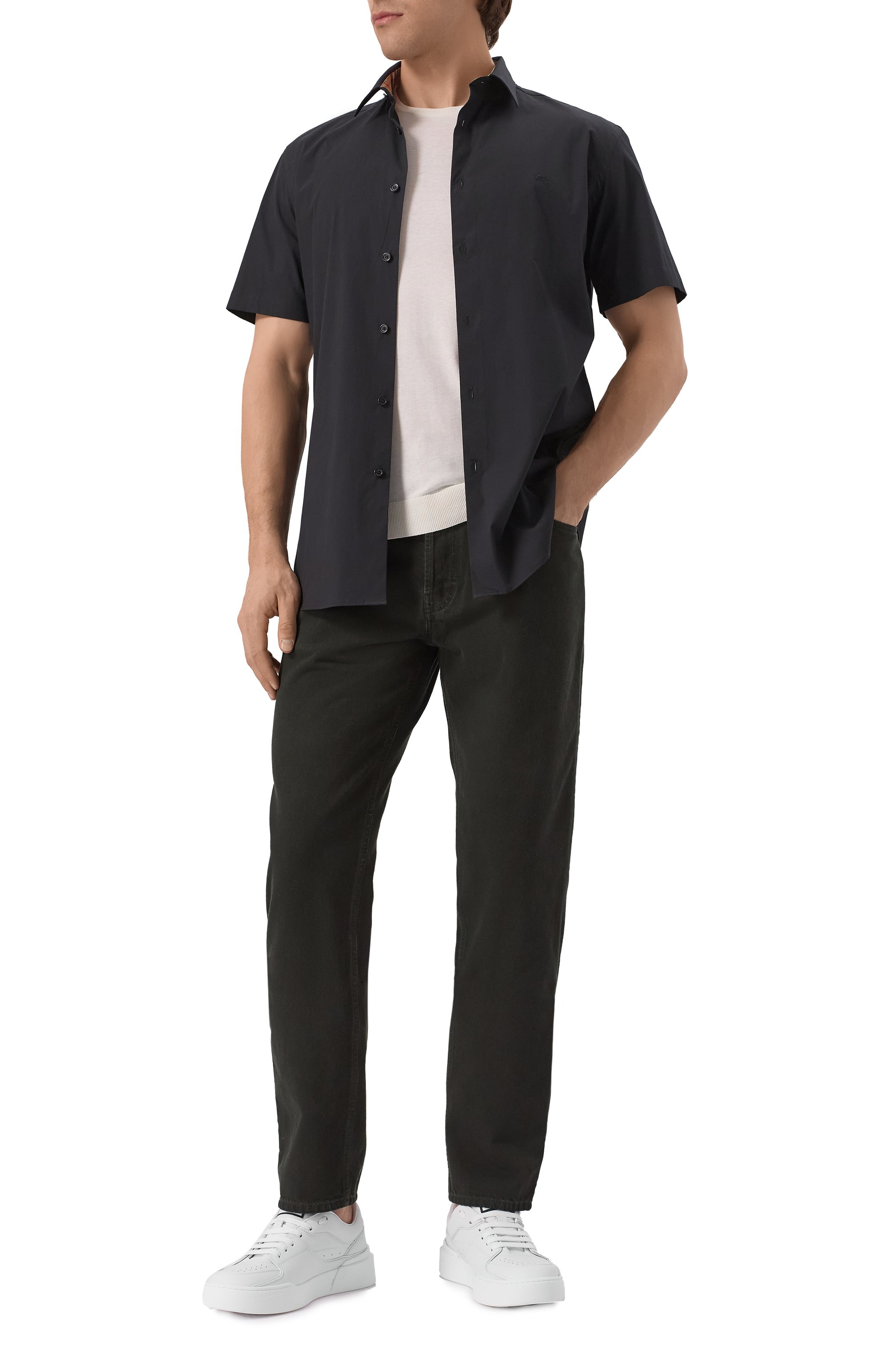 Хлопковая рубашка BURBERRY, арт. 8079596, фото 2