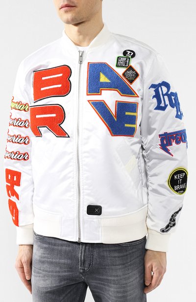 Бомбер DIESEL белого цвета по цене 37600 руб., арт. 00SMFN/0TAQF, фото 3 Бомбер DIESEL, арт. 00SMFN/0TAQF, фото 3