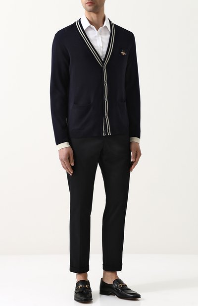 Кожаные лоферы с пряжкой-трензелем GUCCI, арт. 494652/D3V00, фото 2