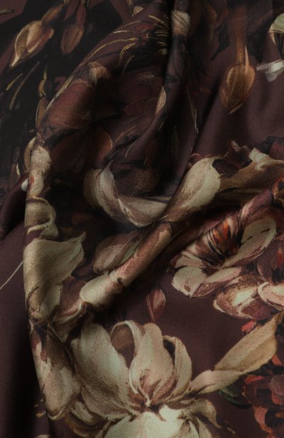 Шелковый платок DRIES VAN NOTEN коричневого цвета по цене 51250 руб., арт. 232-011301-7168, фото 4 Шелковый платок DRIES VAN NOTEN, арт. 232-011301-7168, фото 4