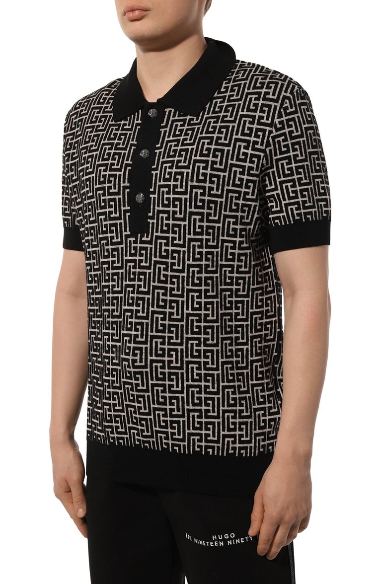 Поло из шерсти и льна BALMAIN, арт. CH1GB020/KB03, фото 1