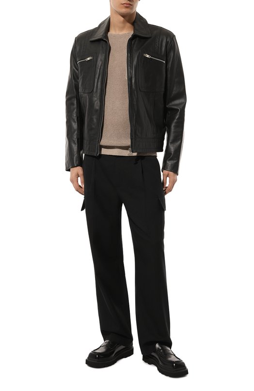Свитер изо льна и хлопка Giorgio Armani 3DSM21/SM23Z Бежевый  3DSM21/SM23Z Фото 2