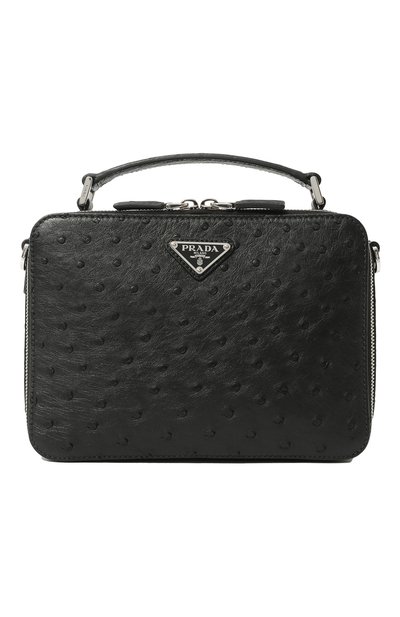 Мужская сумка из кожи страуса PRADA, арт. 2VH069-K53-F0002-OMI