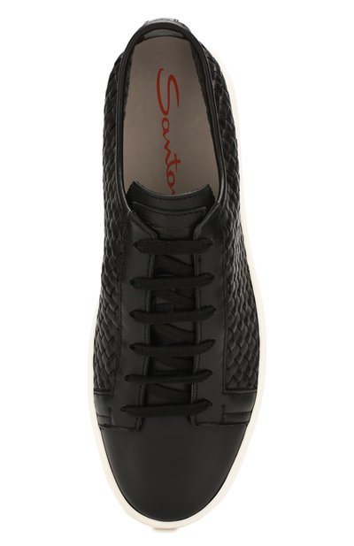 Кожаные кеды SANTONI, арт. MBCN21351BARCGUNN01, фото 5