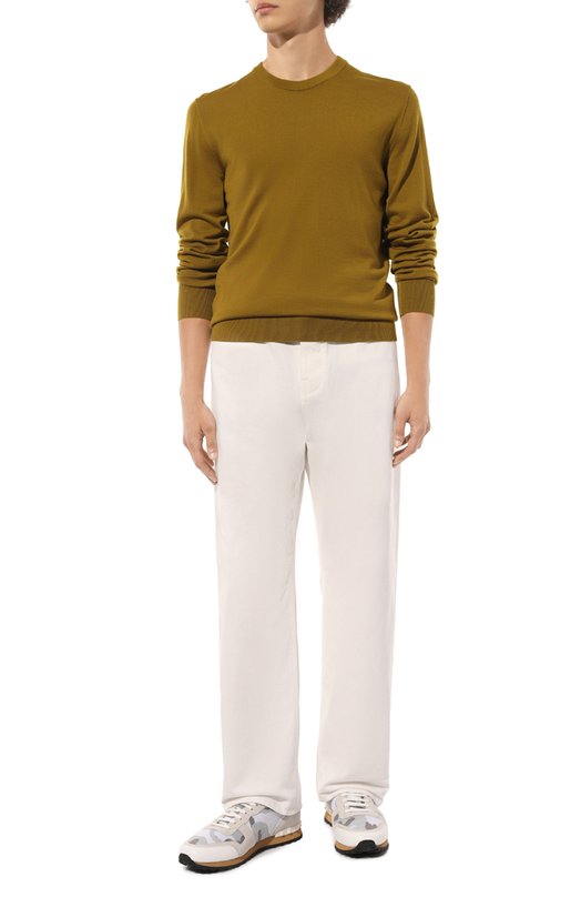 Шерстяной джемпер Dolce & Gabbana GXX02T/JCVZS Хаки  GXX02T/JCVZS Фото 2