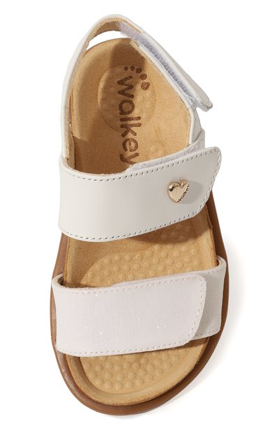 Кожаные сандалии WALKEY белого цвета по цене 9950 руб., арт. Y1A2-41760-0063/19-24, фото 4 Кожаные сандалии WALKEY, арт. Y1A2-41760-0063/19-24, фото 4