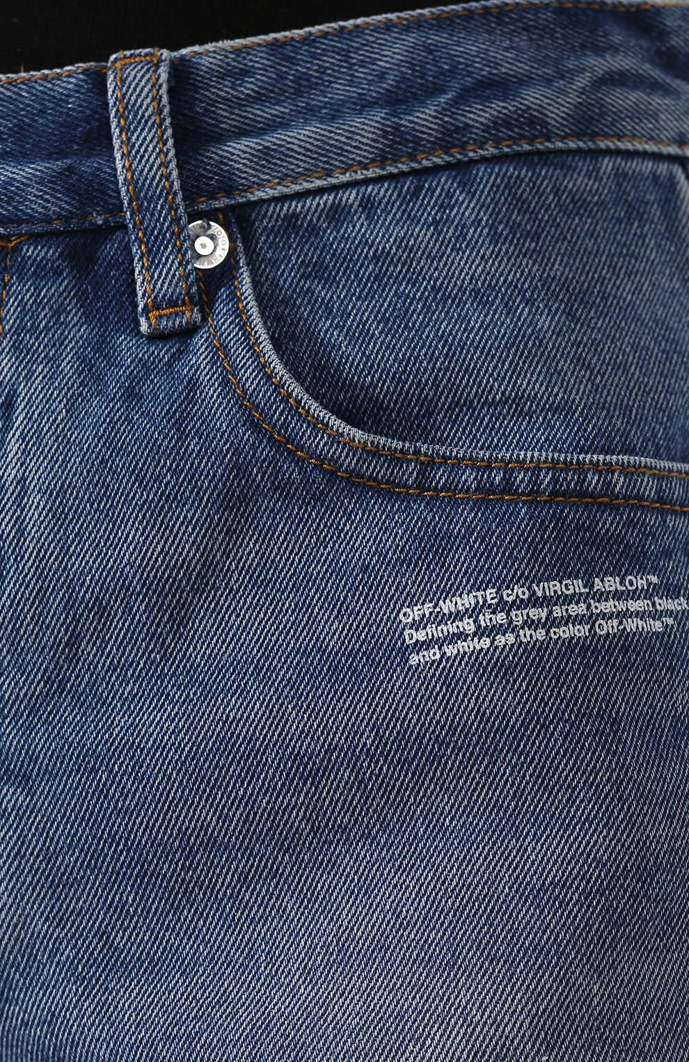 Джинсовые шорты OFF-WHITE синего цвета по цене 24300 руб., арт. 0WYC002R197730578700, фото 5 Джинсовые шорты OFF-WHITE, арт. 0WYC002R197730578700, фото 5