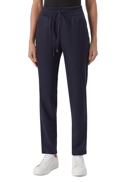 Шерстяные брюки LORENA ANTONIAZZI синего цвета по цене 76450 руб., арт. PA80Q/4010, фото 3 Шерстяные брюки LORENA ANTONIAZZI, арт. PA80Q/4010, фото 3