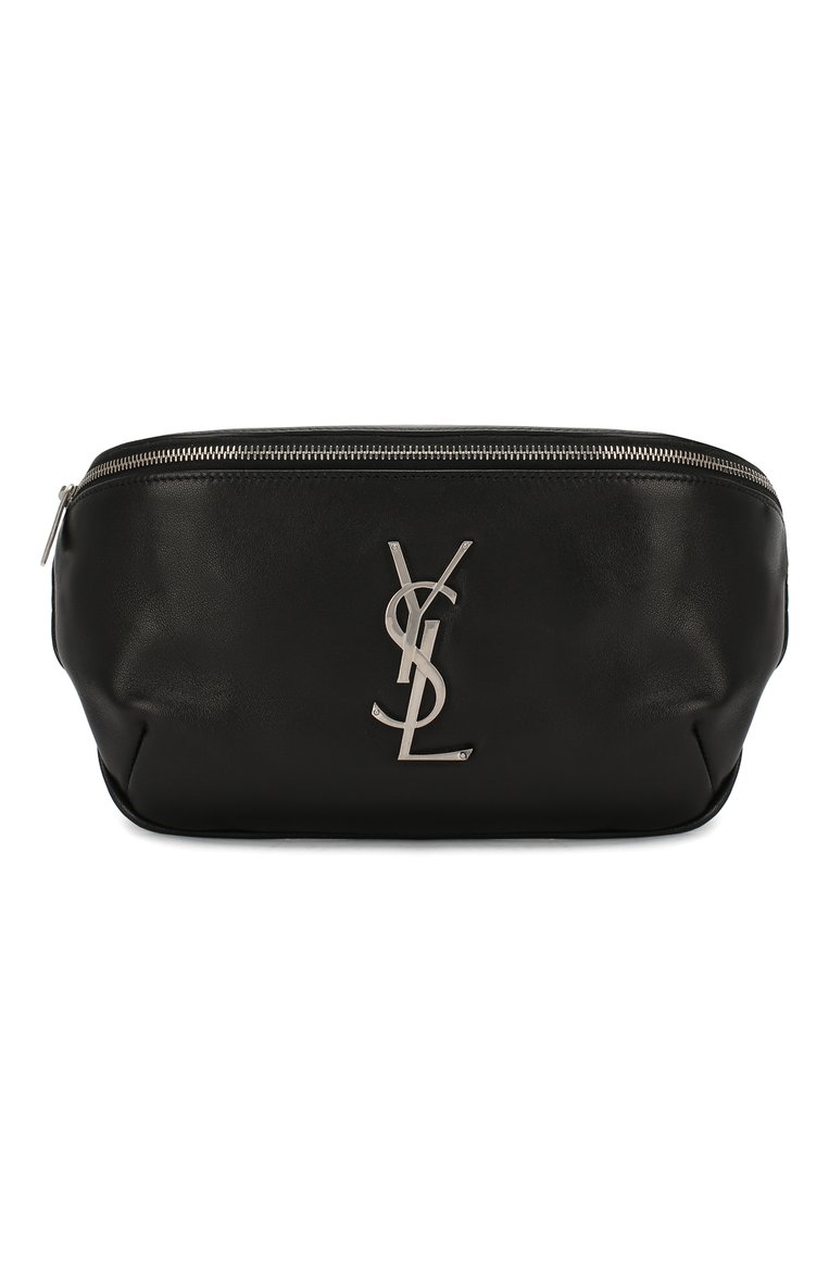 Мужская кожаная поясная сумка SAINT LAURENT черного цвета, арт. 590076/03U0E | Фото 1 (Материал: Натуральная кожа; Статус провер�ки: Проверена категория; Размер: medium; Случай: Повседневный; Автоматизация Diginetica: Не назначено)