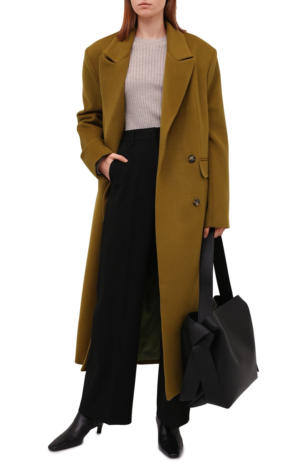 Пальто из шерсти и вискозы LESYANEBO, арт. FW21/H-405/OLZ, фото 2