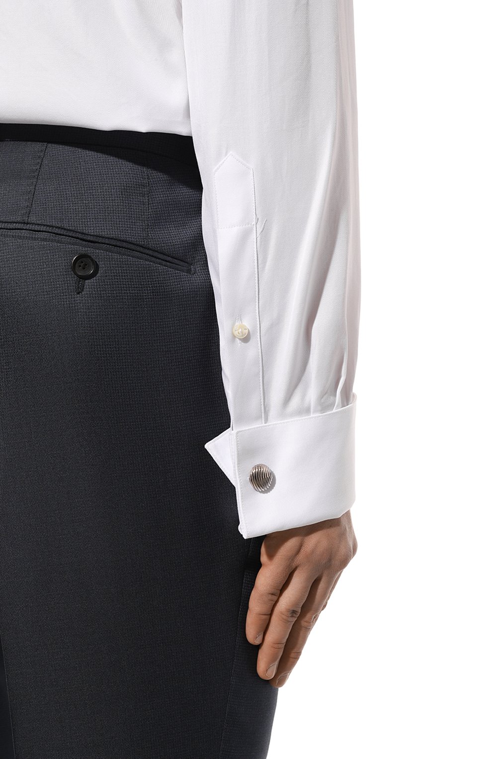 Хлопковая сорочка CANALI белого цвета по цене 24850 руб., арт. 718/GA60130, фото 6 Хлопковая сорочка CANALI, арт. 718/GA60130, фото 6