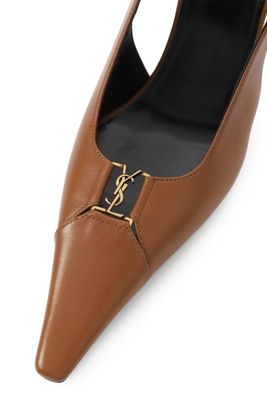 Кожаные туфли Babylone Breteuil 90 Saint Laurent 806685/AADF1 Коричневый  806685/AADF1 Фото 7