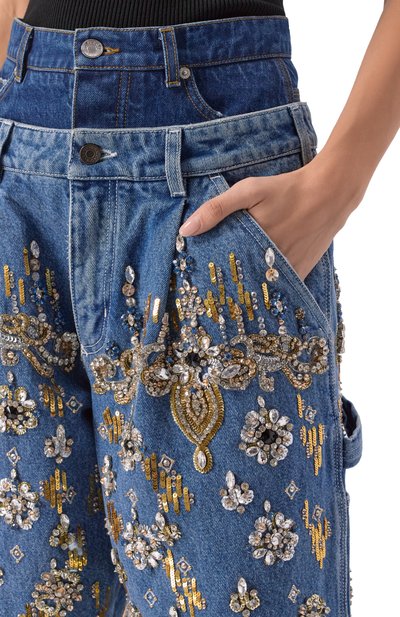 Джинсы с отделкой стразами и пайетками DOLCE & GABBANA, арт. FTDF9Z/G80G1, фото 5