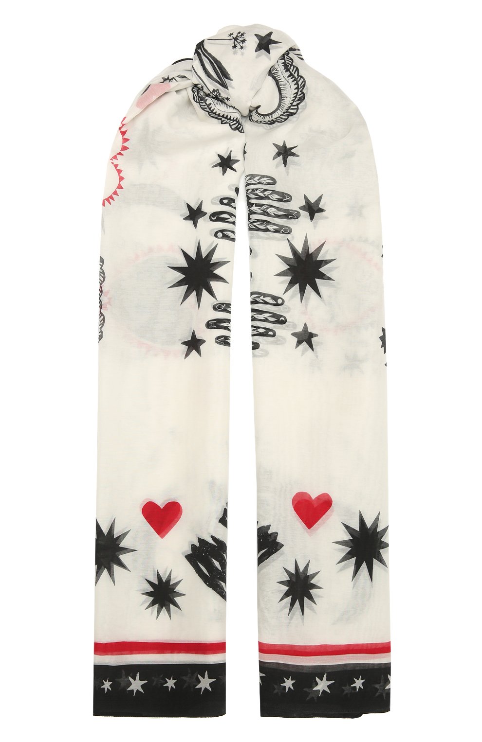 Хлопковый палантин ALEXANDER MCQUEEN, арт. 665646/3624Q, фото 1