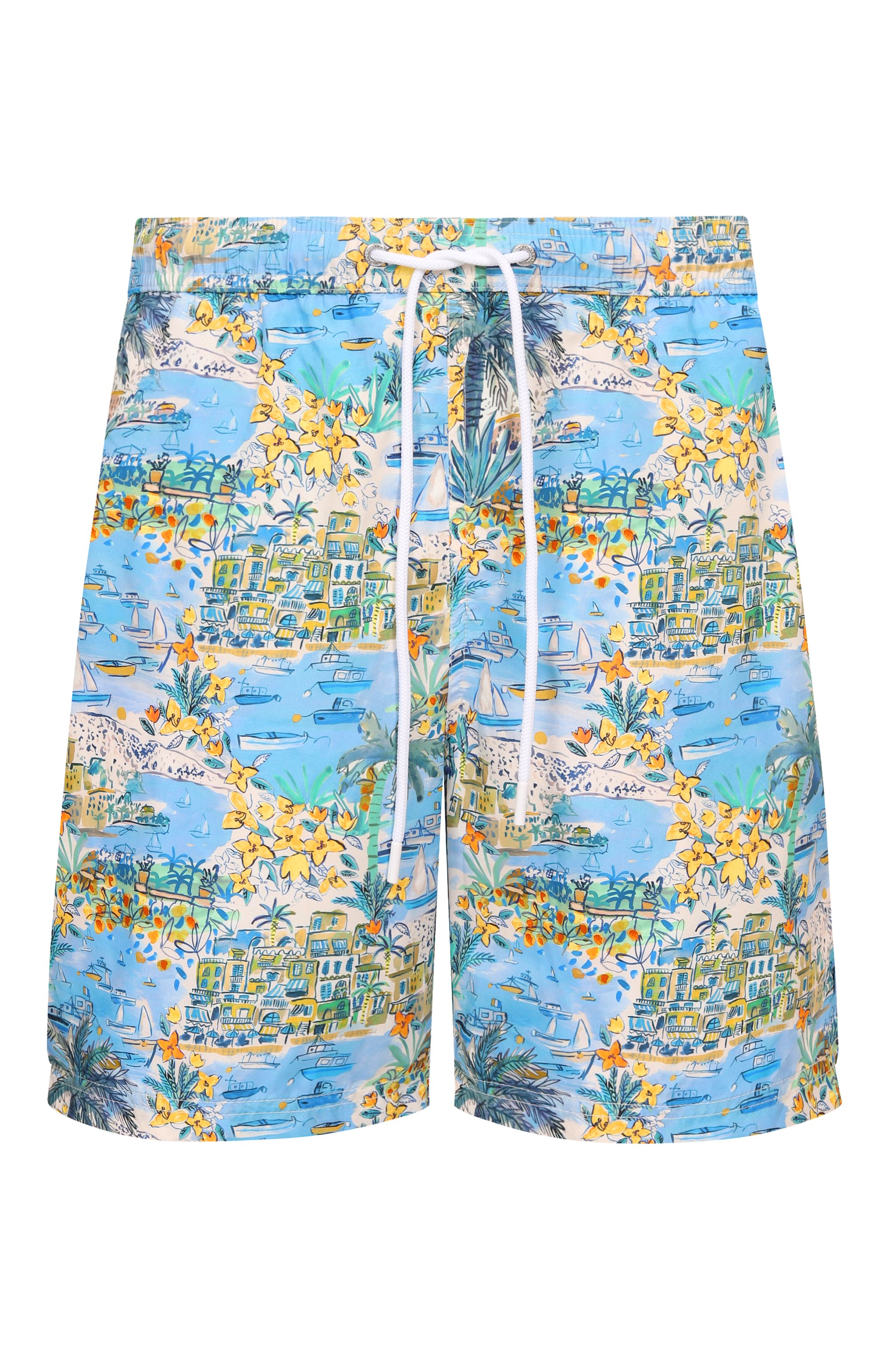 Плавки-шорты PAUL&SHARK голубого цвета по цене 29300 руб., арт. 25415024, фото 1 Плавки-шорты PAUL&SHARK, арт. 25415024, фото 1