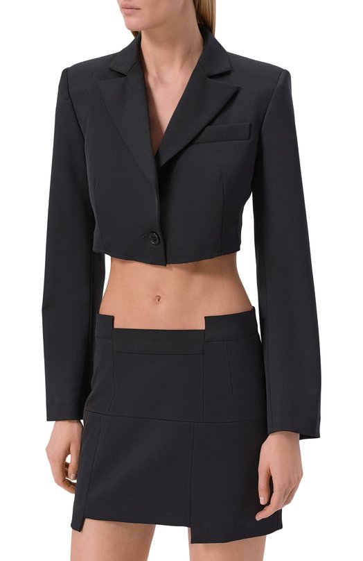 Шерстяной жакет VETEMENTS WE76TJ362B/25025 W00L Чёрный  WE76TJ362B/25025 W00L Фото 3