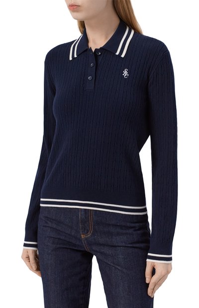 Поло из вискозы SPORTY AND RICH, арт. ST03761302BL124, фото 3