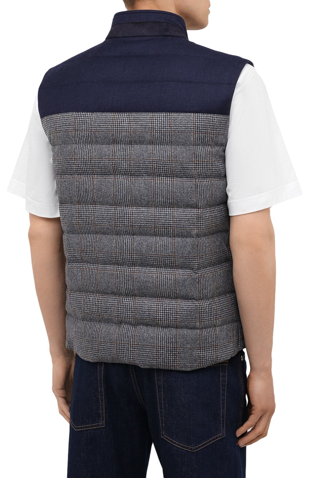 Пуховый жилет из шерсти и шелка LORO PIANA, арт. FAL8134, фото 4