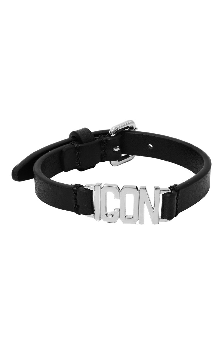 Мужской кожаный браслет icon DSQUARED2 черного цвета, арт. ARM0185 12905224 | Фото 1 (Нос: Не проставлено; Региональные ограничения белый список (Axapta Mercury): Не проставлено; Материал: Натуральная кожа, Металл)