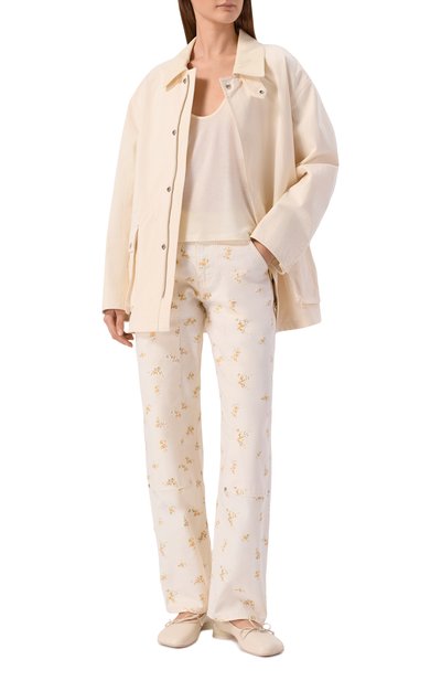 Джинсы MSGM кремового цвета по цене 47700 руб., арт. 4041MDP232L/267277, фото 2 Джинсы MSGM, арт. 4041MDP232L/267277, фото 2