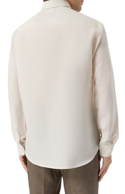 Рубашка изо льна и хлопка CANALI, арт. CSL204R/GL03647, фото 4