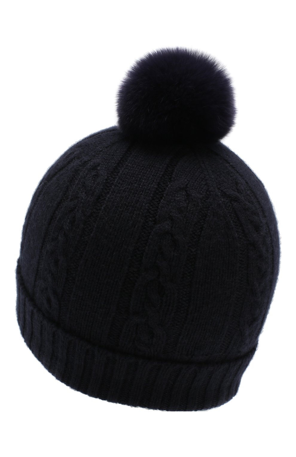 Кашемировая шапка с меховым помпоном LORO PIANA, арт. FAI7330, фото 2