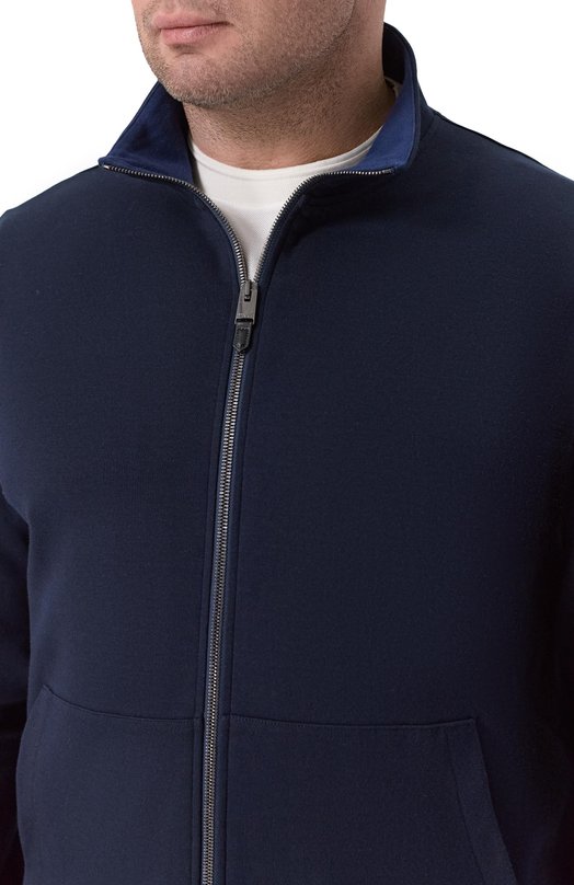 Хлопковая толстовка Canali T0885/MJ02446 Синий  T0885/MJ02446 Фото 5