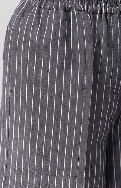 Льняные шорты BRUNELLO CUCINELLI темно-синего цвета по цене 85850 руб., арт. MF586P7213, фото 5 Льняные шорты BRUNELLO CUCINELLI, арт. MF586P7213, фото 5