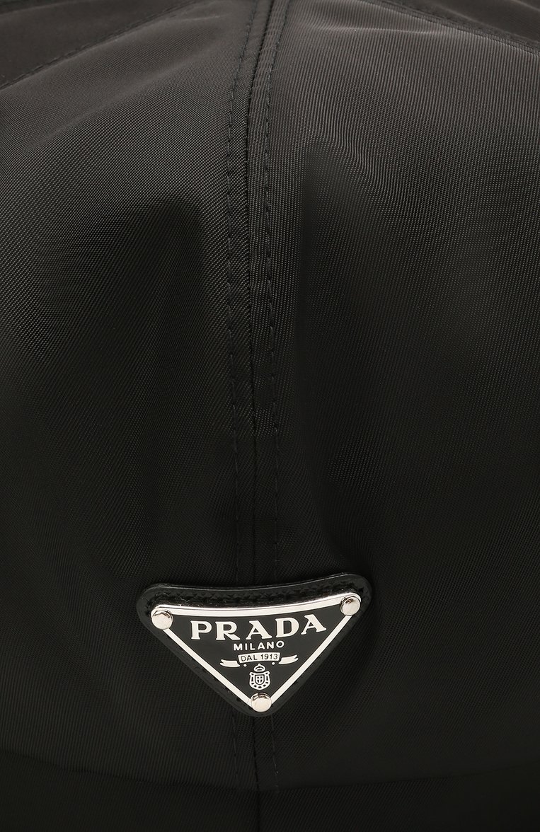 Мужская кепка PRADA черного цвета, арт. 2HC551-2DMI-F0002 | Фото 3 (Материал: Текстиль, Синтетический материал; Материал сплава: Проставлено; Нос: Не проставлено)